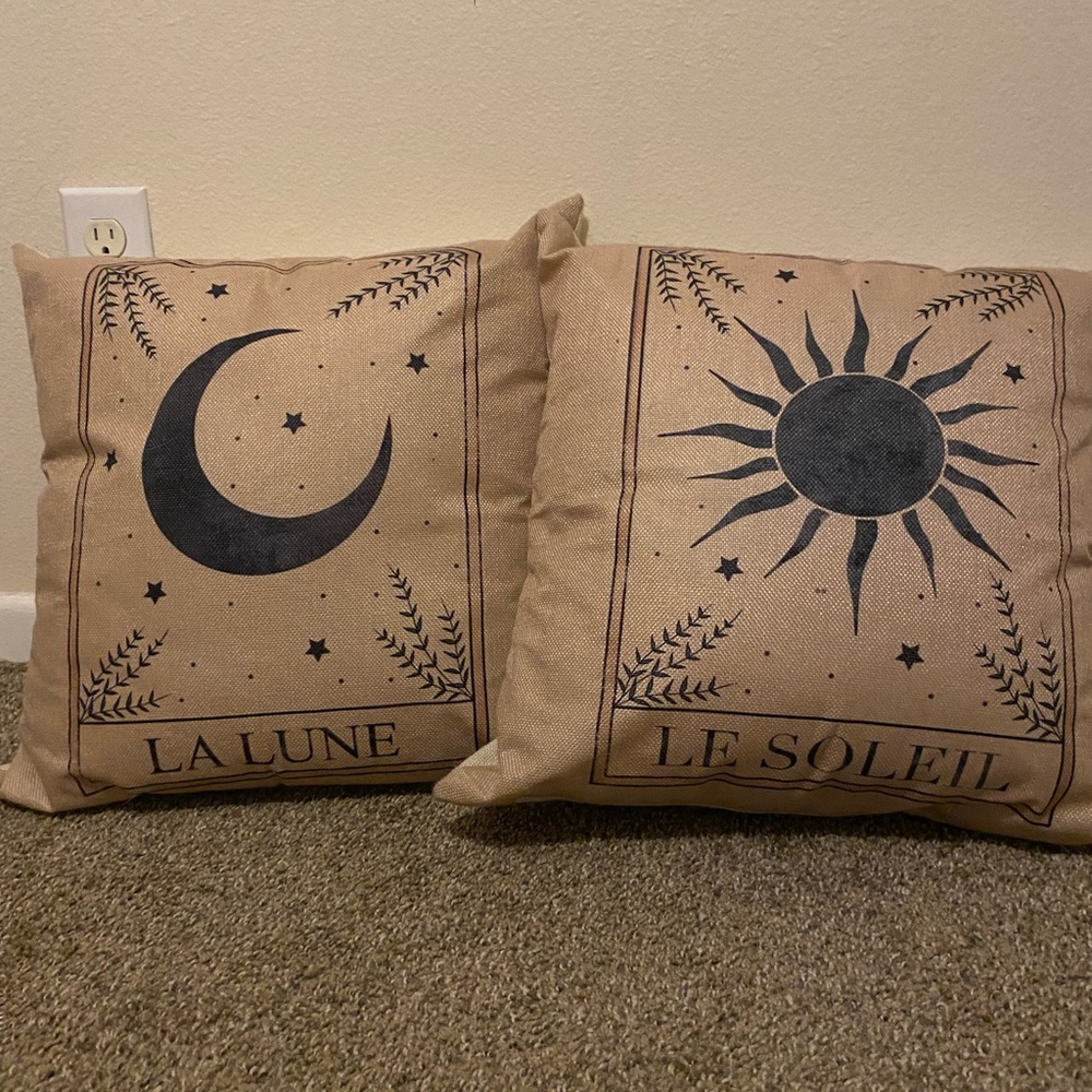 Sun and Moon Decorative Throw Pillows